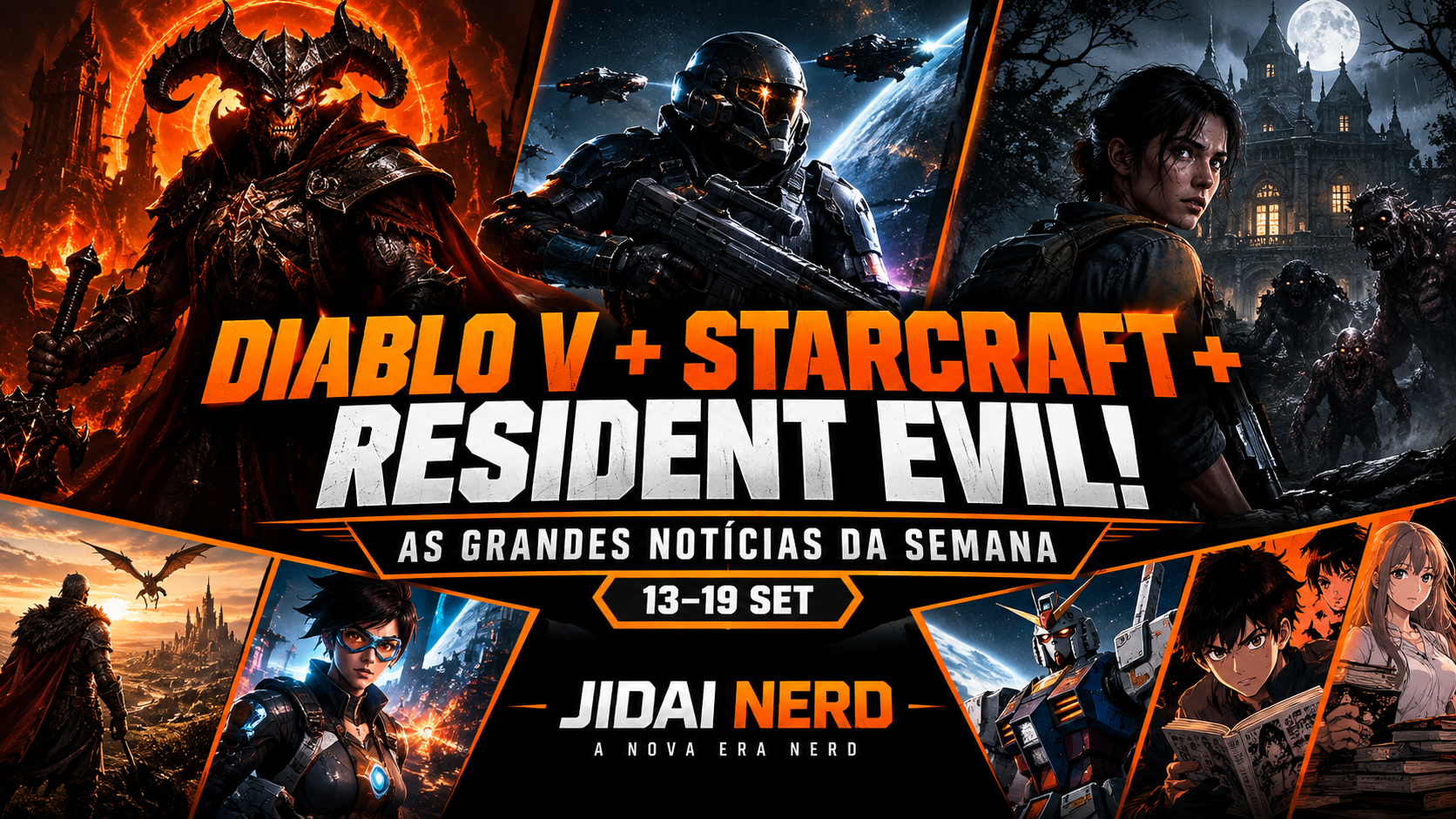 DIABLO V, STARCRAFT, RESIDENT EVIL E MUITO MAIS! | Notícias Nerd 13–19 SET