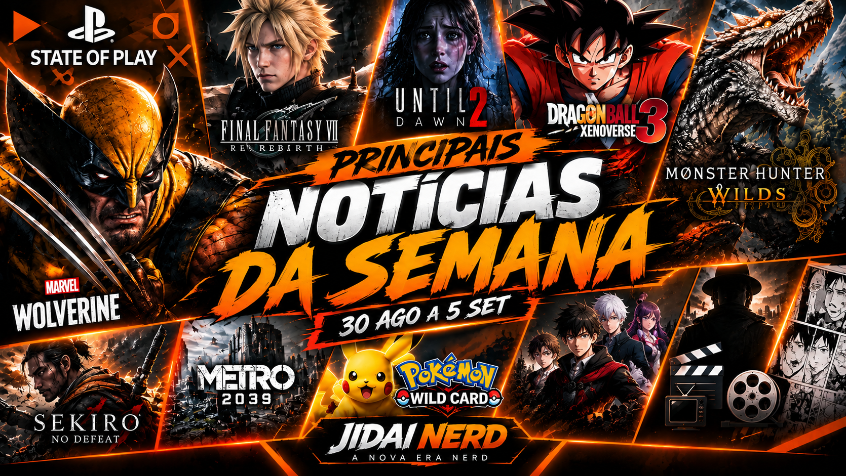 WOLVERINE, FFVII, POKÉMON E SEKIRO! A SEMANA QUE PEGOU FOGO | Notícias Nerd 30 AGO–5 SET